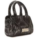 Pompei Donatella Chic Leather Mini Tote With Python Print