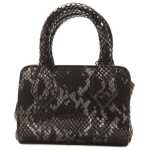 Pompei Donatella Chic Leather Mini Tote With Python Print 2