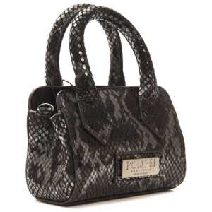 Pompei Donatella Chic Leather Mini Tote With Python Print