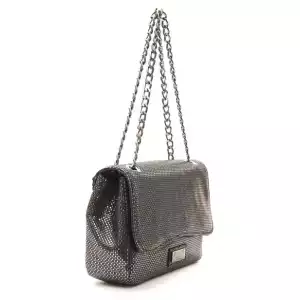 Pompei Donatella Gray Leather Women Crossbody