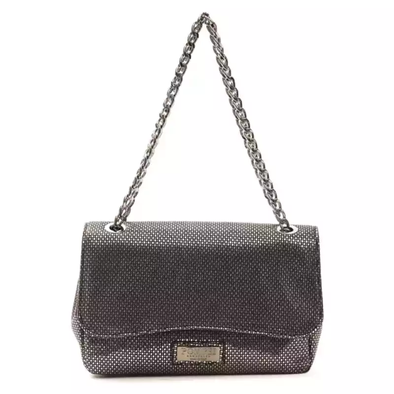 Pompei Donatella Gray Leather Women Crossbody Bag, theFeinheit