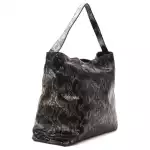 Pompei Donatella Gray Leather Women Shoulder Bag