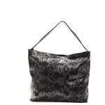 Pompei Donatella Gray Leather Women Shoulder Bag 2