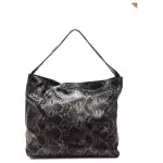 Pompei Donatella Gray Leather Women Shoulder Bag 5