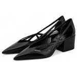 Prada Black Leather Cut Out Pumps 55 4