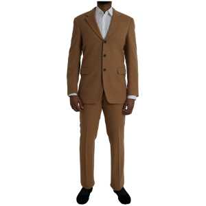 Prada Brown Cashmere 2 Piece Single Breasted Suit