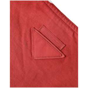Prada Chic Red And White Fabric Tote Bag