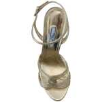 Prada Elegant Gold Stiletto Heel Sandals 2