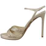Prada Elegant Gold Stiletto Heel Sandals 6