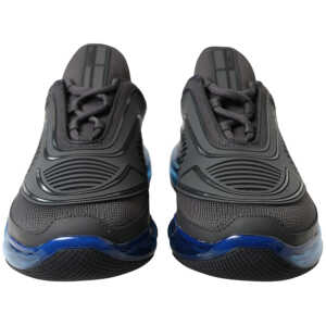 Prada Elegant Men Black Mesh Sneakers
