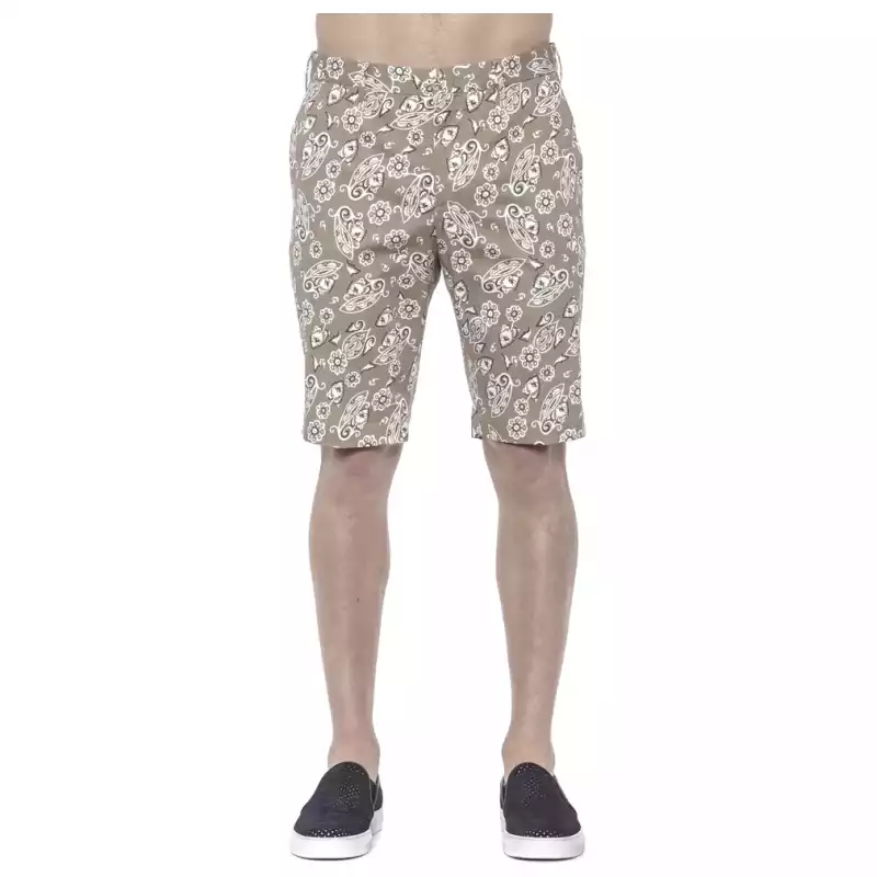 PT Torino Beige Cotton Men Short, theFeinheit