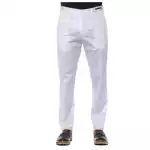Pt Torino White Cotton Men Trousers