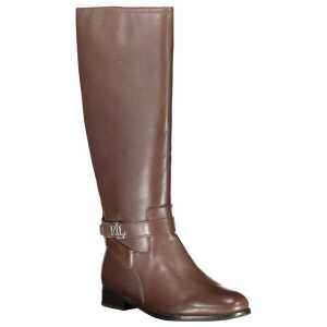 Ralph Lauren Brown Leather Women Boot 2