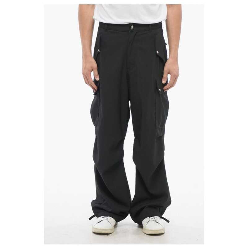 Rhude Cotton Cargo Pants with Logo Buttons, theFeinheit