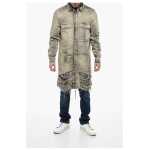 Rick Owens Distressed Denim Overshirt With Fringed Hem 5