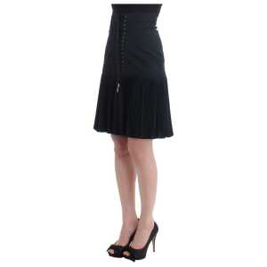Roberto Cavalli Black Wool Skirt 2