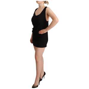 Roberto Cavalli Elegant Black Sheath Stretch Dress