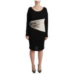 Roberto Cavalli Elegant Sheath Long Sleeve Boat Neck Dress 4