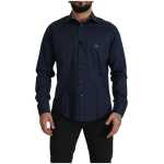 Roberto Cavalli Navy Elegance Cotton Dress Shirt 8