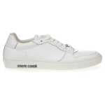 Roberto Cavalli White Leather Sneakers Luxe Footwear 6