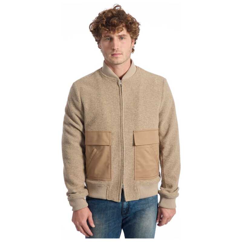 Roberto Pepe Luxury Beige Wool Men Jacket, theFeinheit