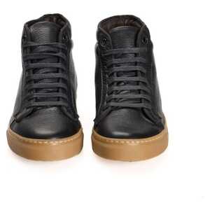 Roberto Pepe Luxury Black Calfskin Men Sneaker