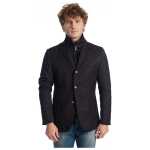 Roberto Pepe Luxury Black Wool Men Jacket 4
