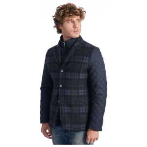 Roberto Pepe Luxury Blue Wool Men Jacket