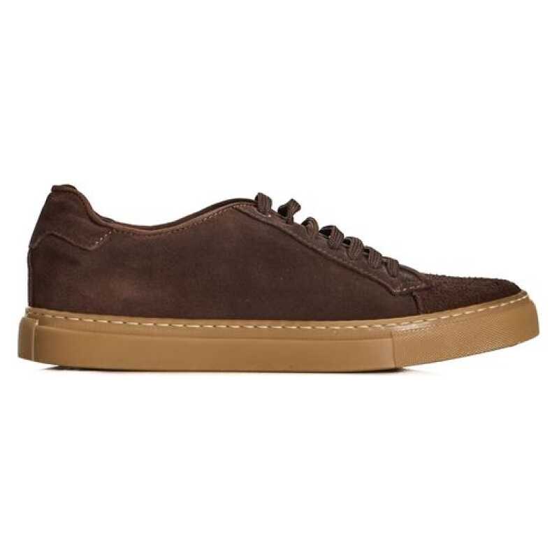Roberto Pepe Luxury Brown Calfskin Men Sneaker, theFeinheit