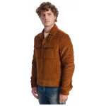 Roberto Pepe Luxury Brown Cotton Men Jacket