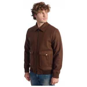 Roberto Pepe Luxury Brown Wool Men Jacket 8