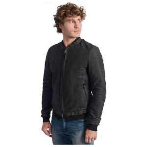 Roberto Pepe Luxury Gray Lambskin Men Jacket