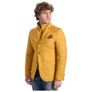 Roberto Pepe Luxury Yellow Wool Men Jacket