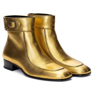 Saint Laurent Gold Leather Boot