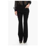 Saint Laurent Wool High Waisted Pants With Front Pleats
