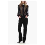 Saint Laurent Wool High Waisted Pants With Front Pleats 4