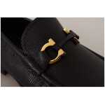 Salvatore Ferragamo Elegant Black Calf Leather Loafers 7