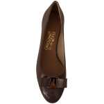 Salvatore Ferragamo Elegant Caraway Brown Pumps With Vara Bow 6