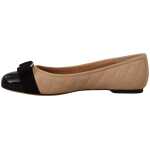 Salvatore Ferragamo Elegant Quilted Leather Flats Chic Dual Tone Design