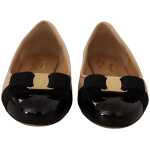 Salvatore Ferragamo Elegant Quilted Leather Flats Chic Dual Tone Design 2
