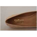 Salvatore Ferragamo Elegant Quilted Leather Flats Chic Dual Tone Design 6