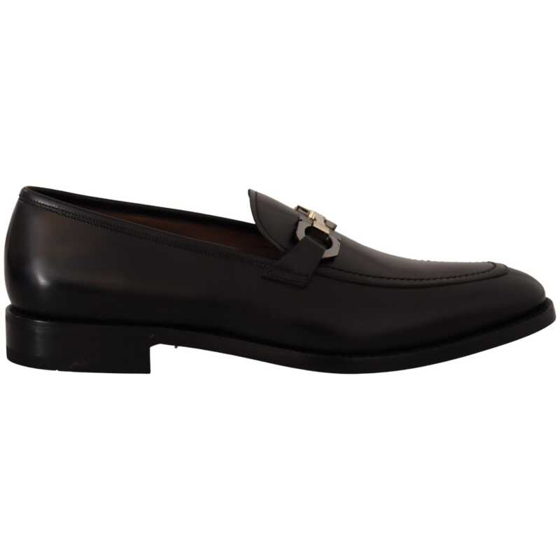 Salvatore Ferragamo Suave Black Leather Gancio Bit Loafers, theFeinheit