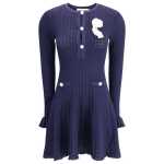Self Portrait Knit Short Pointelle Dress