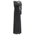 Self Portrait Lace And Rhinestone Long Dress