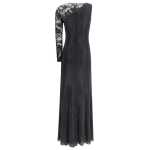 Self Portrait Lace And Rhinestone Long Dress 2