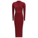 Self Portrait Ribbed Midi Dress