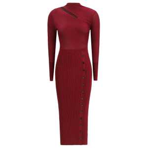 Self Portrait Ribbed Midi Dress