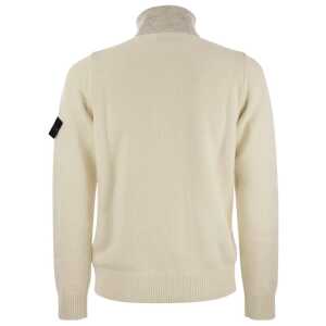 Stone Island White Wool Sweater 2