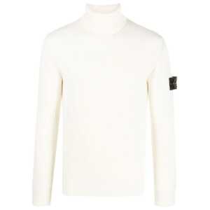 Stone Island White Wool Sweater 3