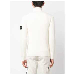 Stone Island White Wool Sweater 4